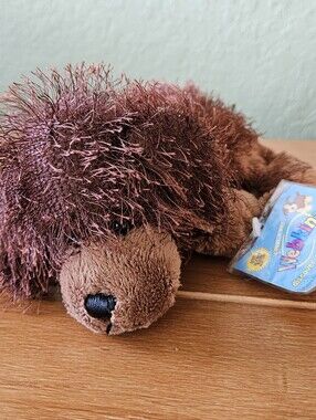 NWT - Retired Ganz Webkinz Stringy Haired Brown Dog HM195